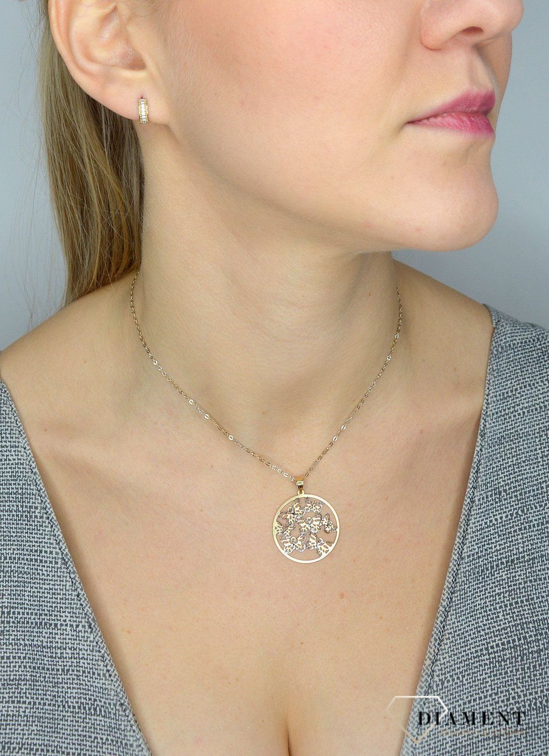 Złote kolczyki dla dziewczynki koła KL4818 ✓Kolczyki złote w Sklepie z Biżuterią zegarki-diament.pl✓.jpg